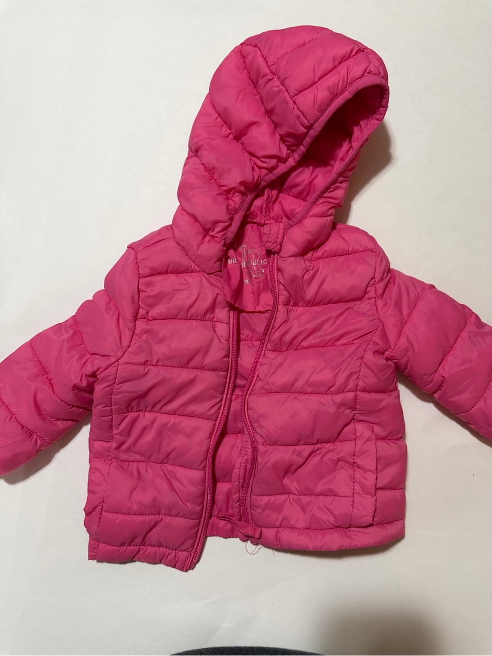 Urban Republic Girls' Hooded Puffer Jacket - Bright Pink